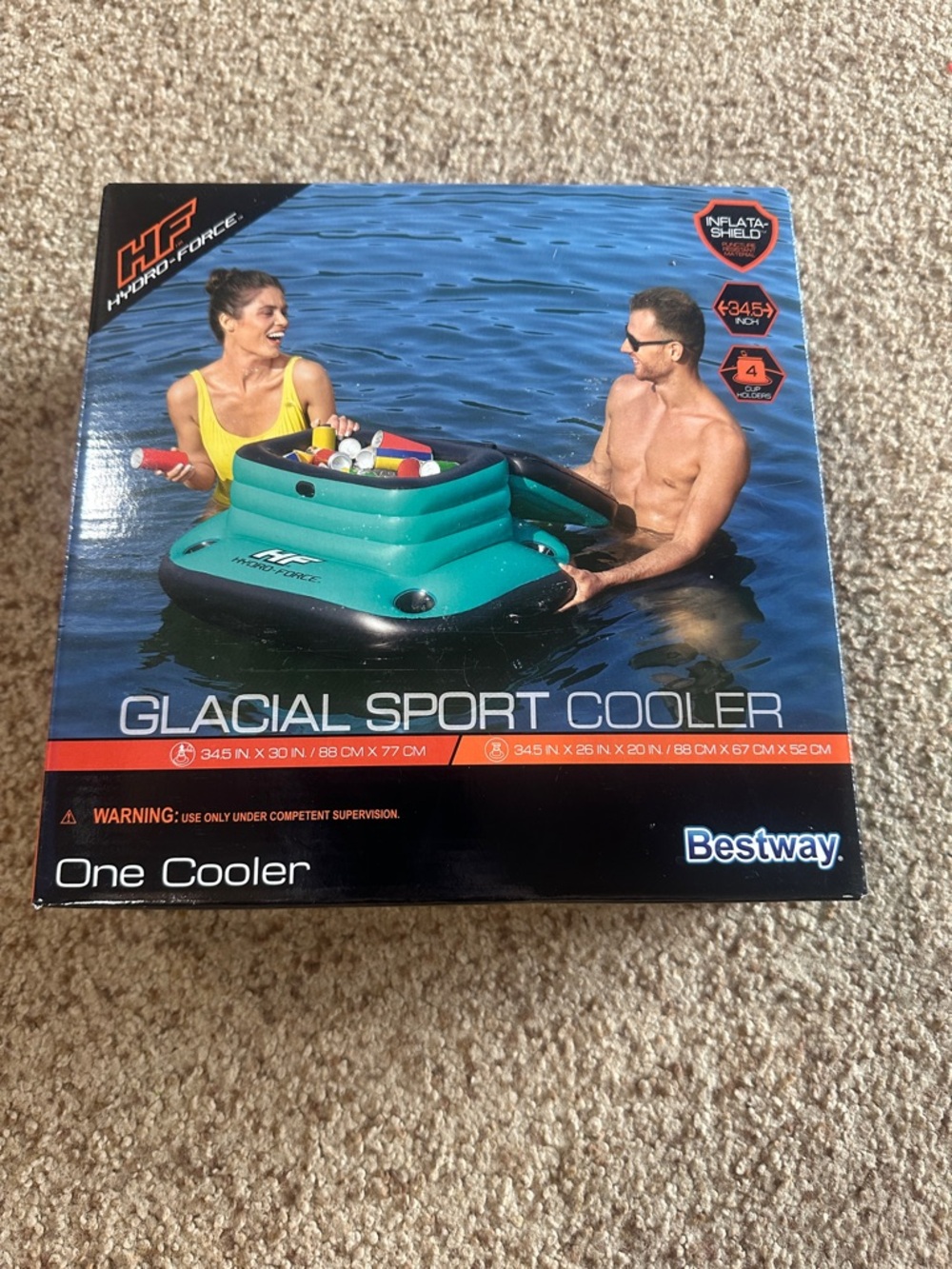 Bestway Glacial Sport Cooler - Teal and Black Inflatable Cooler